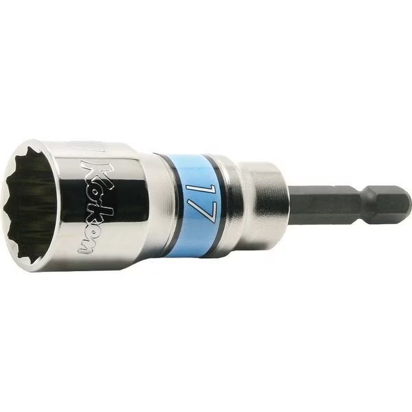 Long Socket 22mm 12 Point 77mm 1/4 Hex Drive, Ko-Ken, Mfr#: BD014SE-22